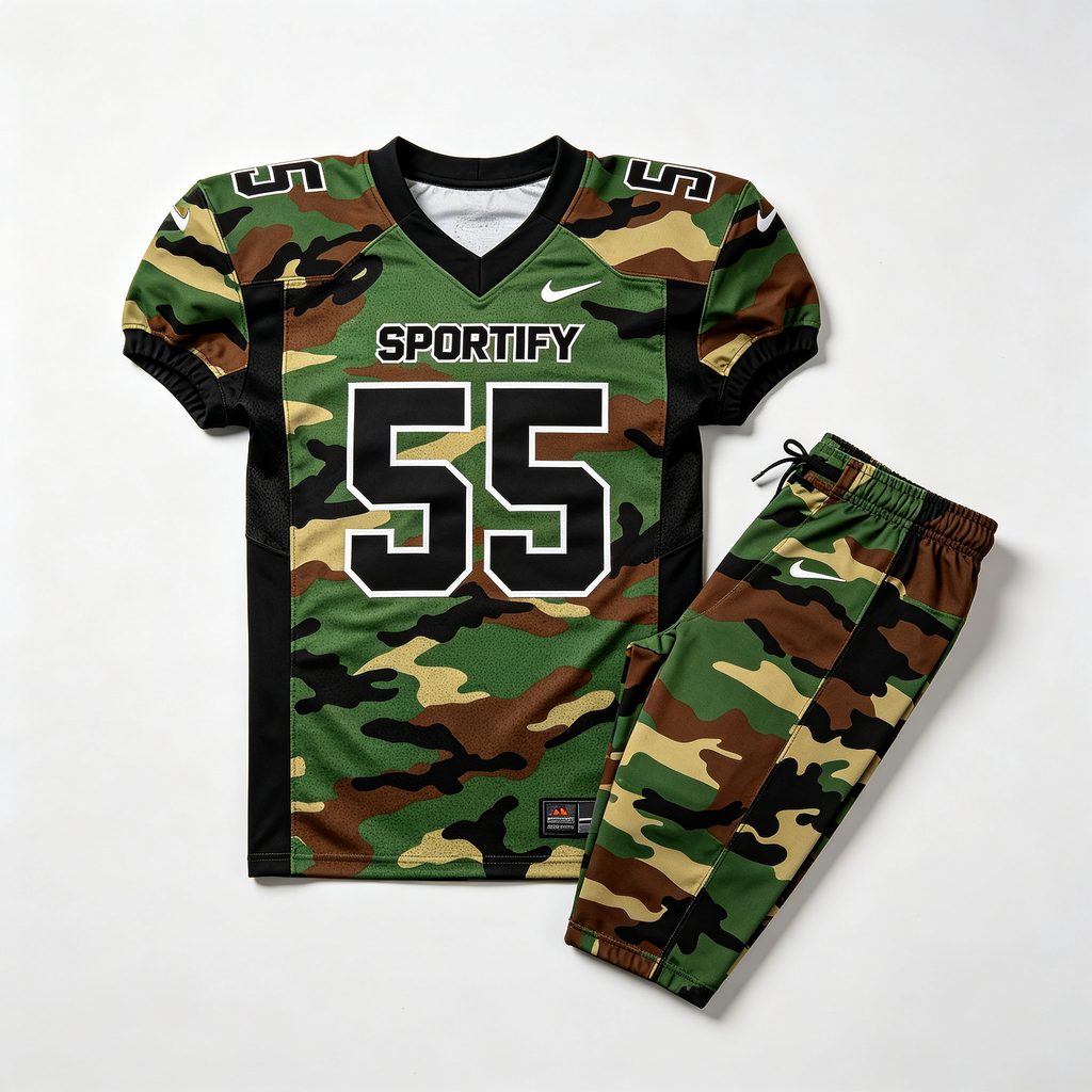 SPORTIFY custom football — integrated-pad & traditional uniforms